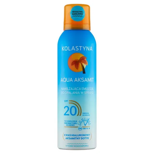 Kolastyna Aqua Aksamit, Nawilżająca emulsja do opalania w sprayu SPF 20
