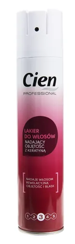Cien Profesjonalny lakier do włosów z keratyną nadający objętość