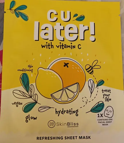 Action CU Later with Vitamin C Hydrating Refreshing Sheet Mask (Maseczka w płachcie) - 1