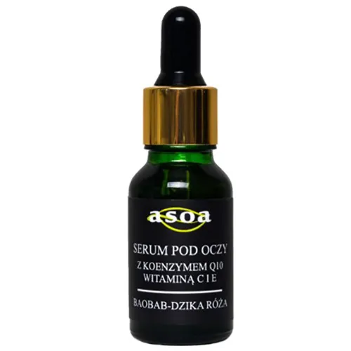 Asoa Serum pod oczy anti-age z koenzymem Q10 witaminą C i E