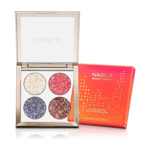 Nabla Miami Lights Collection, Glitter Palette (Paleta cieni do powiek)