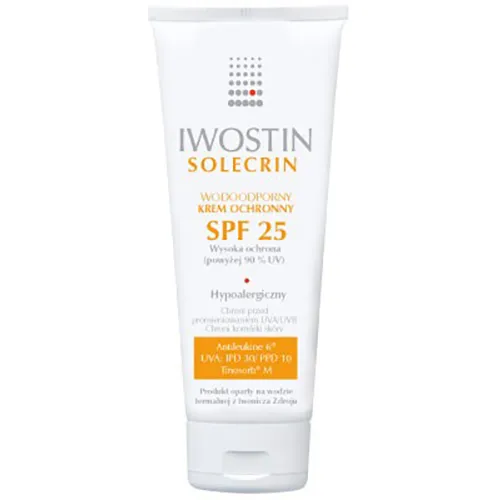 Iwostin Solecrin, Wodoodporny krem ochronny SPF 25 - średnia ochrona