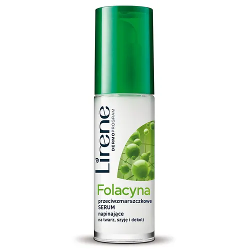 Lirene Dermoprogram Folacyna 30+/40+, Przeciwzmarszczkowe serum napinające na twarz, szyję i dekolt na dzień i na noc