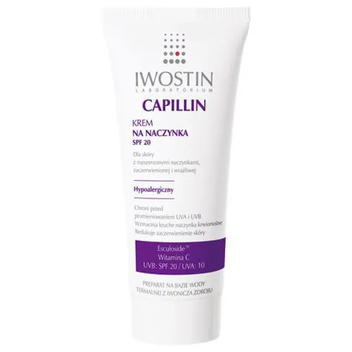 Iwostin Capillin, Krem na naczynka SPF 20 (stara wersja)