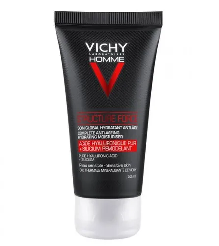 Vichy Homme, Stucture Force, Soin Global Hydratant Anti-age (Przeciwzmarszczkowy krem do twarzy dla mężczyzn)