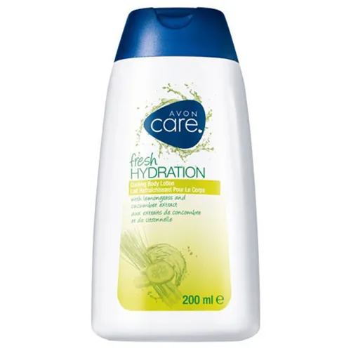 Avon Care, Fresh Hydration, Cooling Body Lotion (Chłodzący balsam do ciała z wyciagiem z trawy cytrynowej i ogórka)