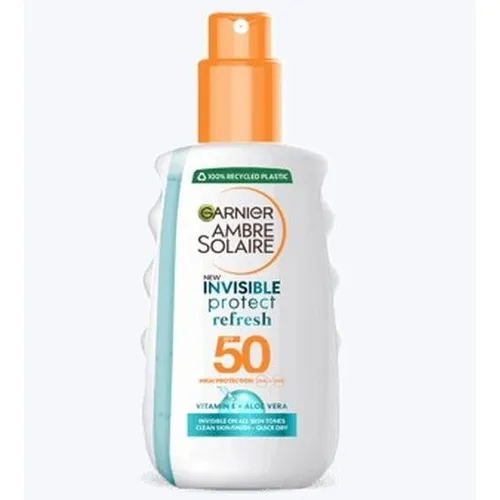 Garnier Ambre Solaire, Invisible Protect Refresh Spray SPF 50 (Spray ochronny do opalania SPF50)