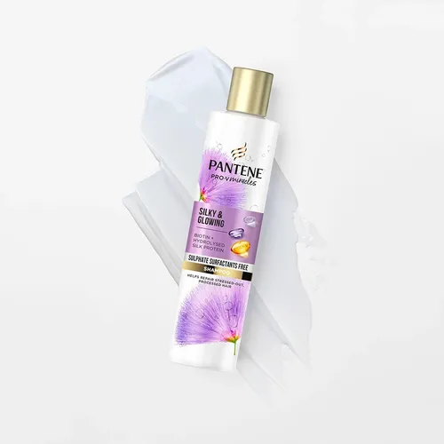 Pantene Pro-V, Miracles Silky & Glowing Shampoo (Szampon do włosów bez siarczanów)