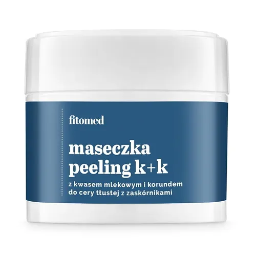 Fitomed Maseczka-peeling K + K (kwas mlekowy + korund) do cery tłustej ze skłonnością do zaskórników (nowa wersja)