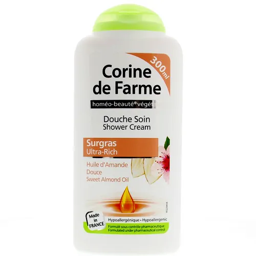 Corine de Farme Ultra-nawilżający żel pod prysznic z olejkiem ze słodkich migdałów