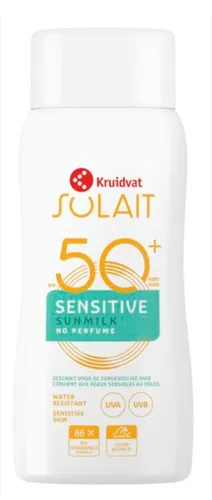 Kruidvat Sensitive, Sun Milk SPF50+ (Mleczko do opalania SPF50+)