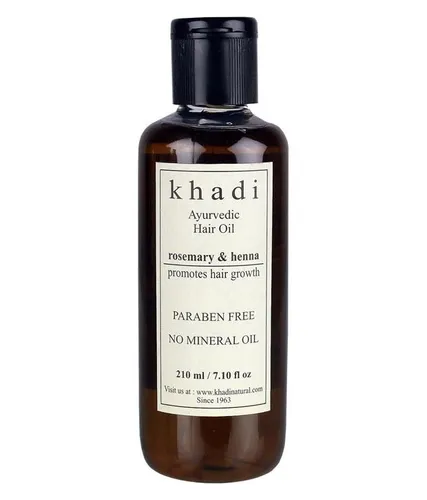 Khadi Natural Ayurvedic Hair Oil Rosemary & Henna (Ajurwedyjski olejek wspomagający wzrost włosów `Rozmaryn i henna`)