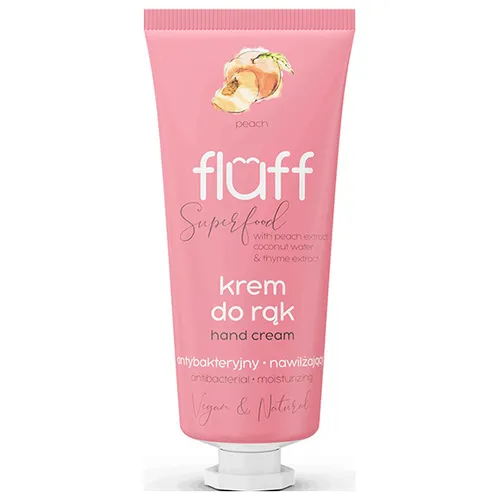 Fluff Superfood, Antibacterial Moisturizing Hand Cream Peach (Krem do rąk `Brzoskwinia`)