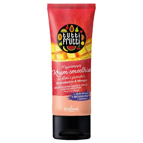 Tutti Frutti Nawilżający krem smoothie do dłoni i paznokci `Brzoskwinia i mango`