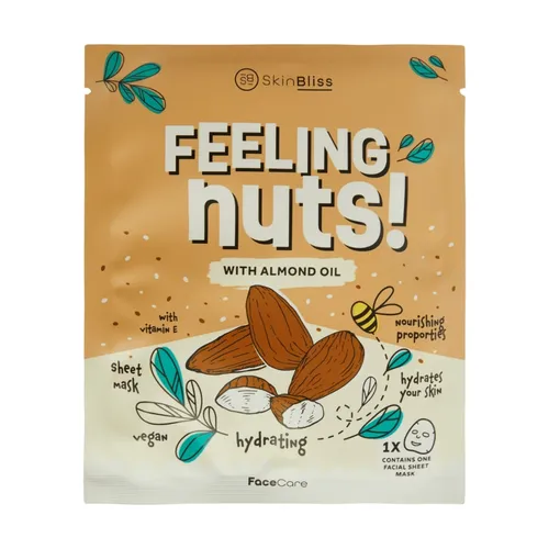 Action Feeling Nuts!, Face Mask With Almond Oil (Maska w płachcie z olejem migdałowym)