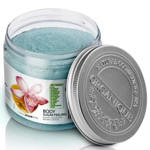 Organique Botanic Garden, Body Sugar Peeling Orchid & Curacao (Cukrowy peeling do ciała `Orchidea i curacao`)