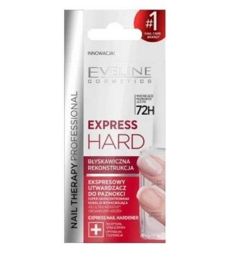 Eveline Cosmetics Nail Therapy Professional, Ekspresowy utwardzacz do paznokci `Express Hard 72h`