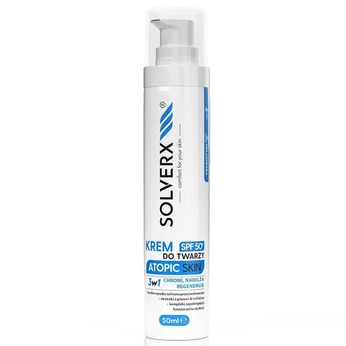Solverx Atopic Skin, Krem do twarzy z SPF 50+