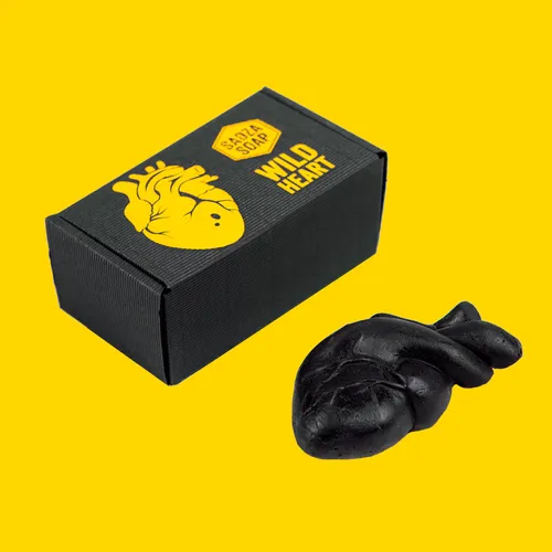 Sadza Soap Sadza Soap Wild Heart (Czarne mydło w kształcie serca)