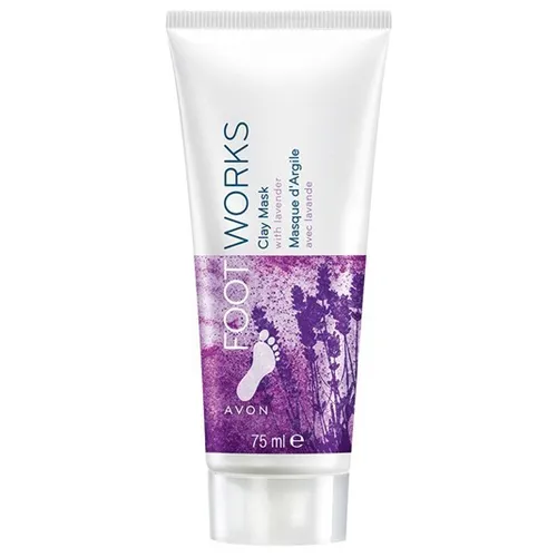 Avon Foot Works, Beautiful Lavender, Comforting 3 in 1 Mask [Clay Mask with Lavender] (Intensywnie pielęgnująca maska do stóp 3 w 1 [Wygładzająca maska lawendowa do stóp])