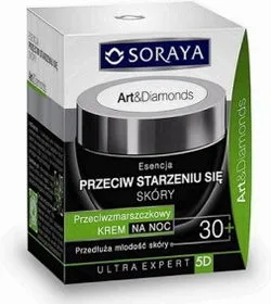 Soraya Art&Diamonds, Esencja Przeciw Starzeniu Się Skóry 30+, Przeciwzmarszczkowy krem na noc