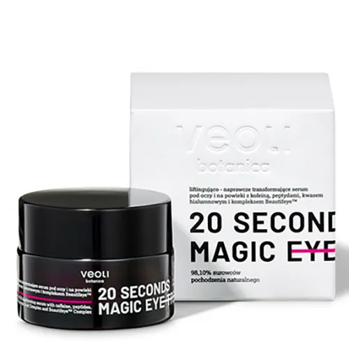 Veoli Botanica 20 Seconds Magic Eye Treatment (Liftingująco-naprawcze, transformujące serum pod oczy i na powieki z kofeiną, peptydami, kwasem hialuronowym i kompleksem Beautifeye (stara wersja))