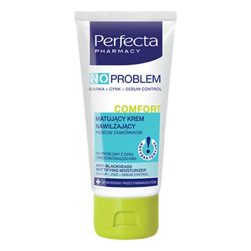 Perfecta No Problem Comfort, Matujący krem nawilżający przeciw zaskórnikom