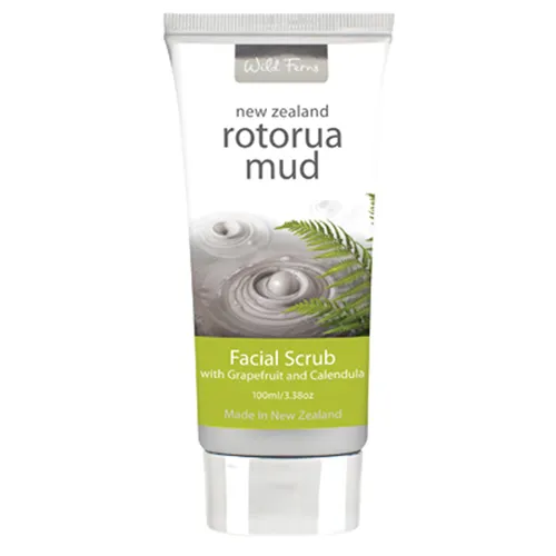Wild Ferns Rotorua Mud, Facial Scrub (Błotny peeling do twarzy z grejpfrutem i nagietkiem)