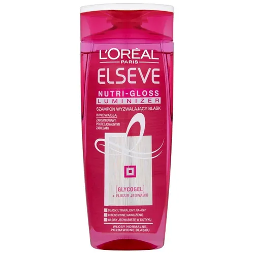 L'Oreal Paris Elseve, Nutri-Gloss Luminizer, Szampon do włosów normalnych i pozbawionych blasku