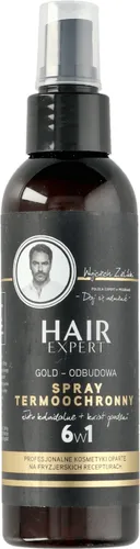 Hair Expert Gold - Odbudowa, Spray termoochronny 6w1 `Złoto koloidalne i kwiat gardenii`