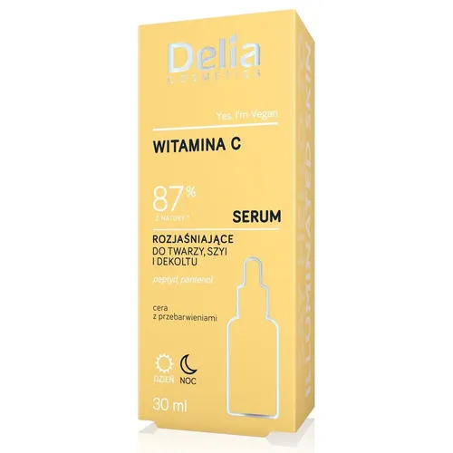 Delia Brightening Serum (Serum do twarzy szyi i dekoltu z witaminą C 87% natury)