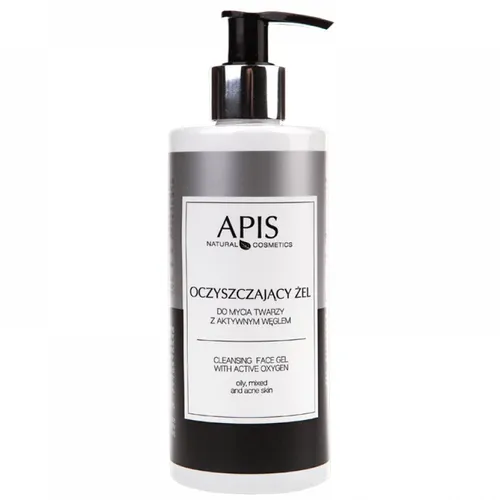 Apis Cleansing Face Gel White Active Oxygen (Oczyszczający żel do mycia twarzy z aktywnym węglem)