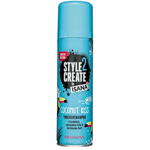 Isana Style 2 Create, Coconut Kiss, Trockenshampoo (Suchy szampon `Kokosowy pocałunek`)