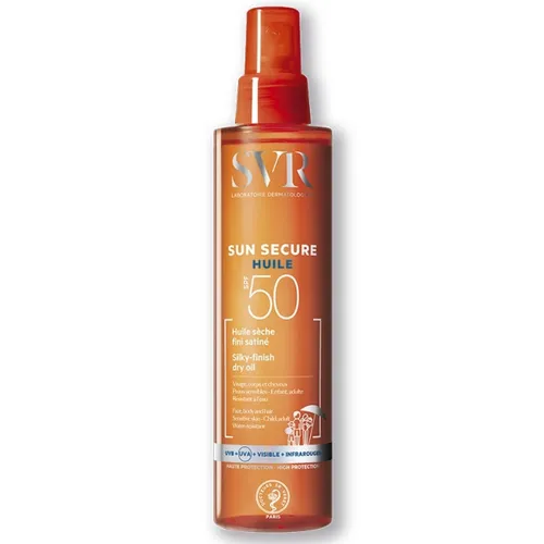 SVR Sun Secure, Huile Seche Fini Satine SPF 50 (Jedwabisty, suchy olejek SPF 50 do ciała i włosów)