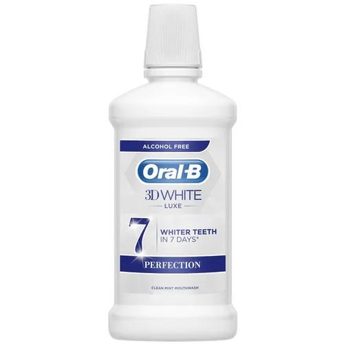 Oral-B 3D White Luxe Perfection, Clean Mint Mouthwash (Płyn do płukania ust  bez alkoholu)