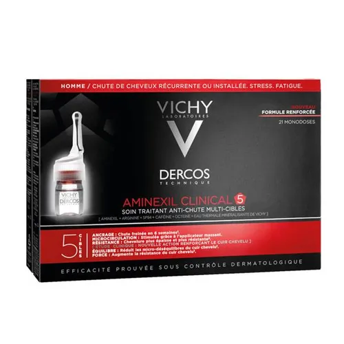 Vichy Dercos Aminexil Clinical 5  (Kuracja przeciw wypadaniu włosów o kompleksowym działaniu dla mężczyzn) - 2