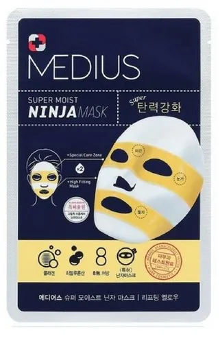 Medius Super Moist Ninja Mask Hyaluronic Acid Yellow Lifting (Maska do twarzy w płachcie)