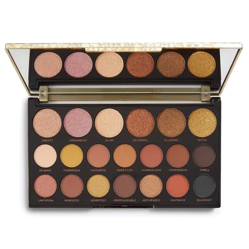 Revolution Beauty (Makeup Revolution) Jewel Collection, Gilded Eyeshadow Palette (Paleta 18 cieni do powiek)