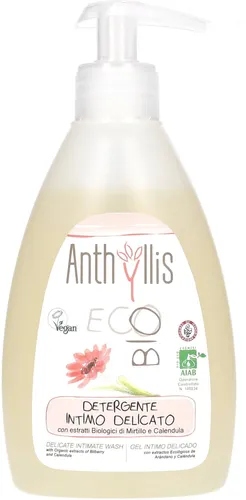 Anthyllis Detergente Intimo Delicato con Estratti Biologici di Martillo e Calendula (Delikatny płyn do higieny intymnej z ekstraktem z borówki i nagietka)