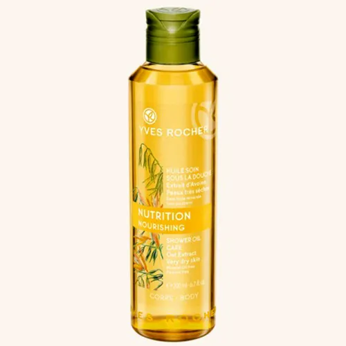 Yves Rocher Nutrition, Huile Soin Sous la Douche, Peaux tres Seches (Odżywczy olejek pod prysznic z wyciągiem z owsa)