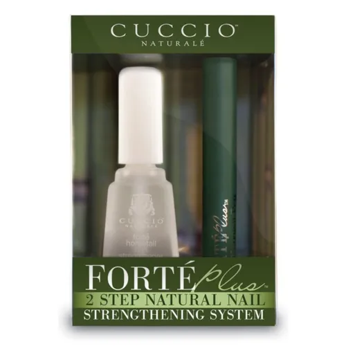 Cuccio Naturale Fort Plus, 2 Step Natural Nail Strengthening System (Zestaw do paznokci ze skrzypem)