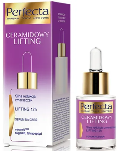 Perfecta Ceramidowy lifting, Serum na dzień `Silna redukcja zmarszczek,  lifting 12 h`