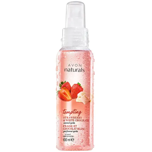 Avon Naturals, Strawberry & White Chocolate, Scented Spritz (Pachnąca mgiełka `Truskawka i biała czekolada`)