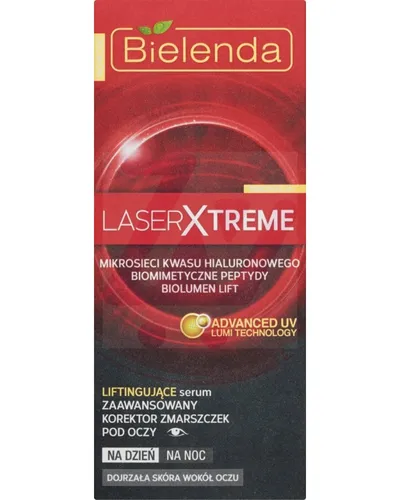 Bielenda Laser Xtreme, Liftingujące serum - zaawansowany korektor zmarszczek pod oczy