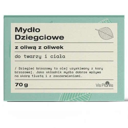 Vis Plantis Mydło dziegciowe z olejem z oliwek, do twarzy i ciała, dla skóry z problemami - 1
