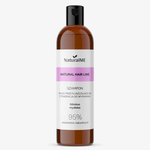 NaturalME Szampon do włosów przetłuszczających się z tendencją do wypadania `Hibiskus i mydłoka`
