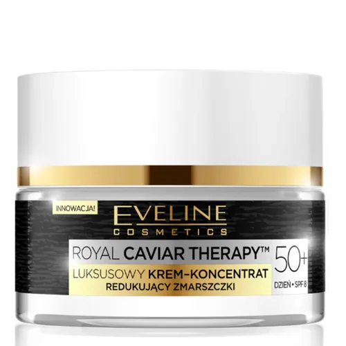 Eveline Cosmetics Royal Caviar Therapy 50+ , Luksusowy krem-koncentrat redukujący zmarszczki na dzień