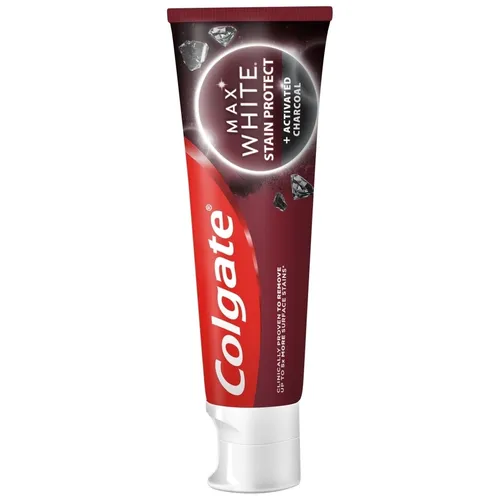 Colgate Max White Stain Protect + Activated Charcoal Toothpaste (Pasta z aktywnym węglem)