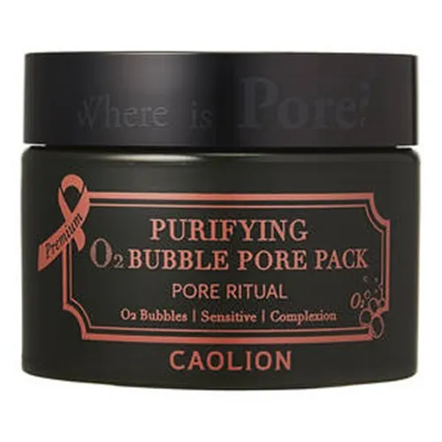 Caolion Where is Pore?, Pore Ritual Premium Purifying O2 Bubble Pore Pack (Oczyszczająca maseczka do twarzy z bąbelkami)