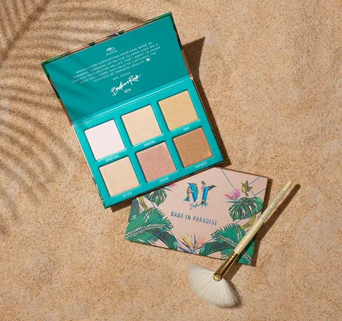 Morphe Brushes Morphe X BretmanRock, Babe in Paradise, Highlighter Palette (Paleta rozświetlaczy) - 3